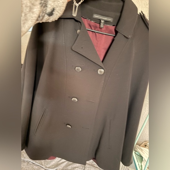 White House Black Market Jackets & Blazers - White House Black Market Black and Burgundy Blazer